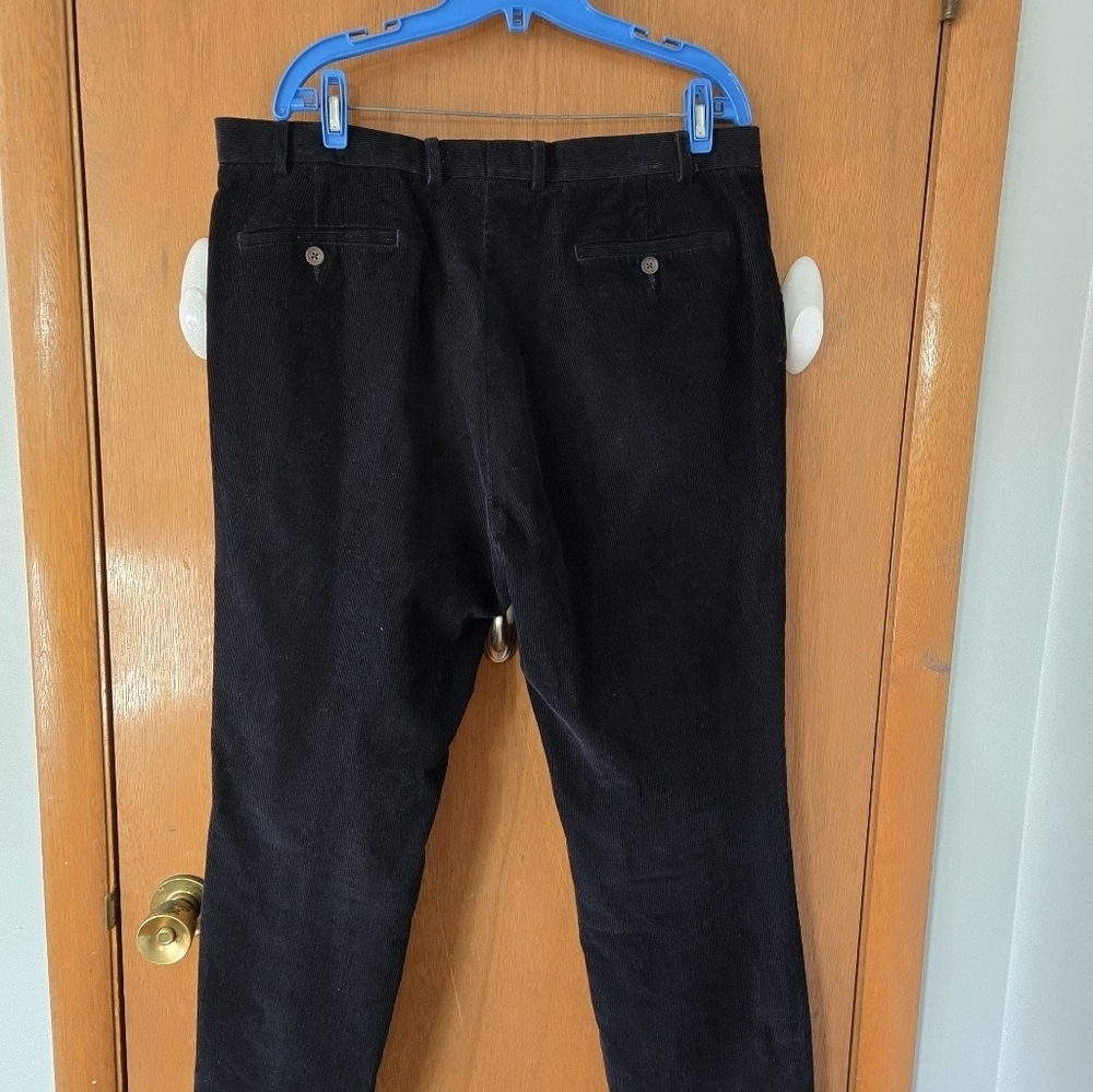 Lauren Ralph Lauren Black Corduroy Men's Pants - Picture 2 of 4